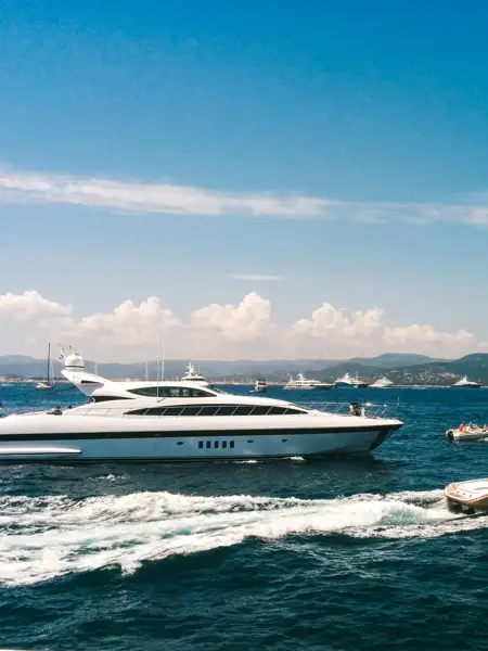Luxury yachts off the coast of Saint-Tropez